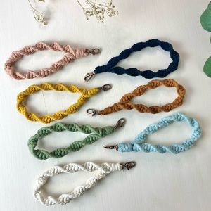 Boho macrame wristlet